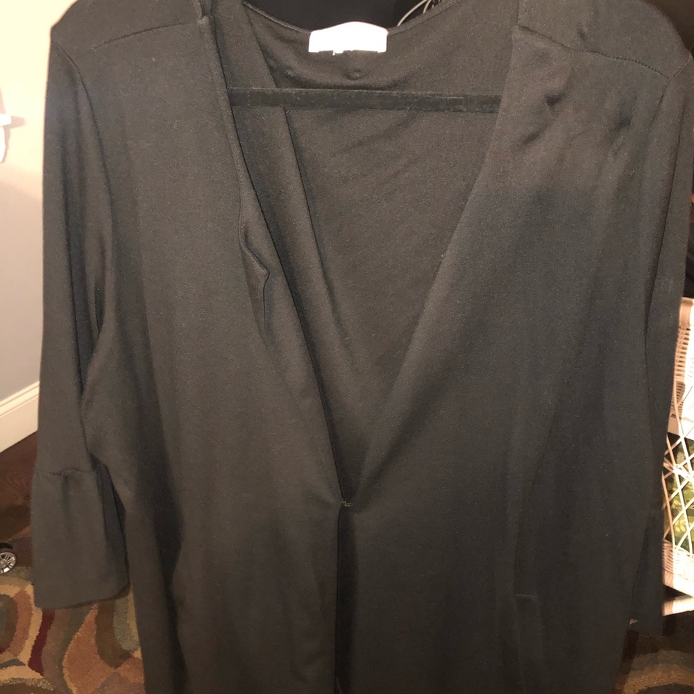 Black Sweater jacket with clasp closure size 18/20 w
